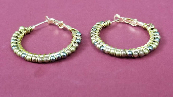 How to wire wrap hoop earrings