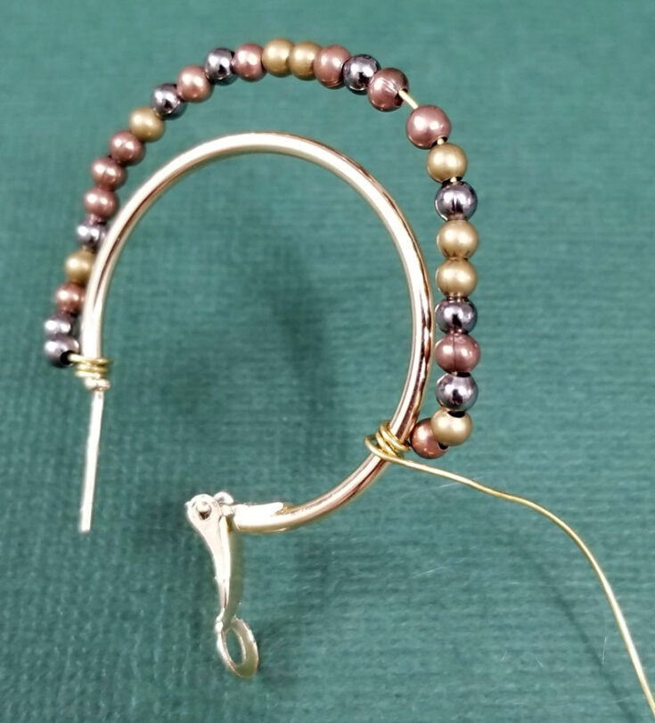 How to wire wrap hoop earrings * Moms and Crafters