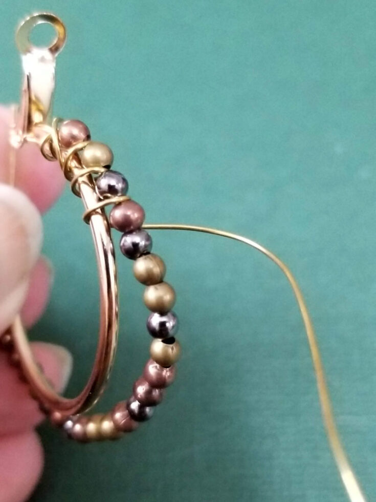 How to wire wrap hoop earrings * Moms and Crafters