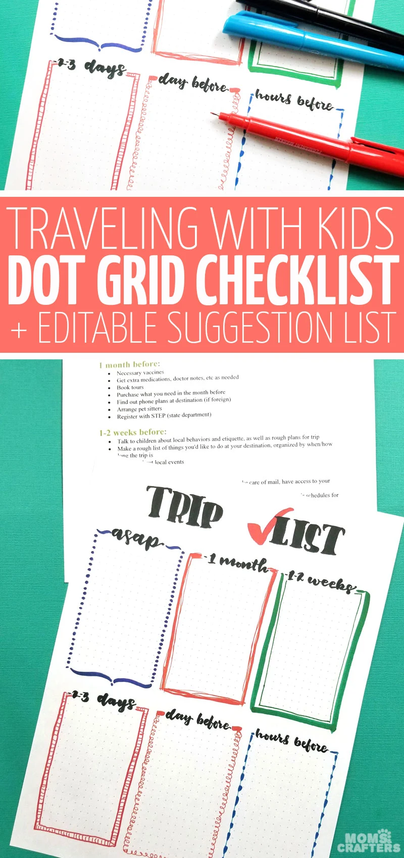 Looking for a cool travel with kids checklist? This free printable pre-trip to do list will help you make sure you have everything done and organized for your long haul international plane trip with young kids including toddlers, preschoolers, and more!