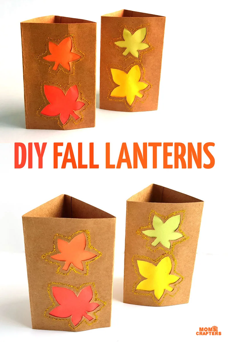 Craft these pretty DIY fall luminaries with kids, teens, tweens, or even preschoolers.
