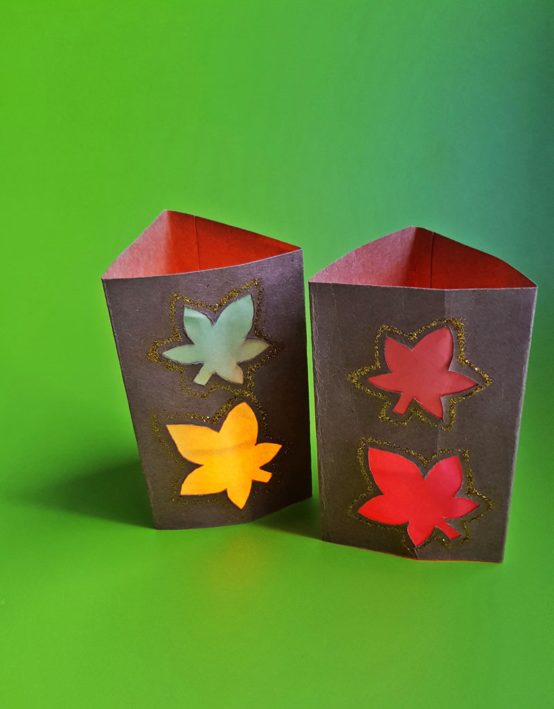 Make Fall Paper Leaves - A Colorful Paper Craft - Paper Glitter Glue