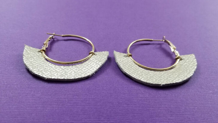 DIY Leather Hoop Earrings