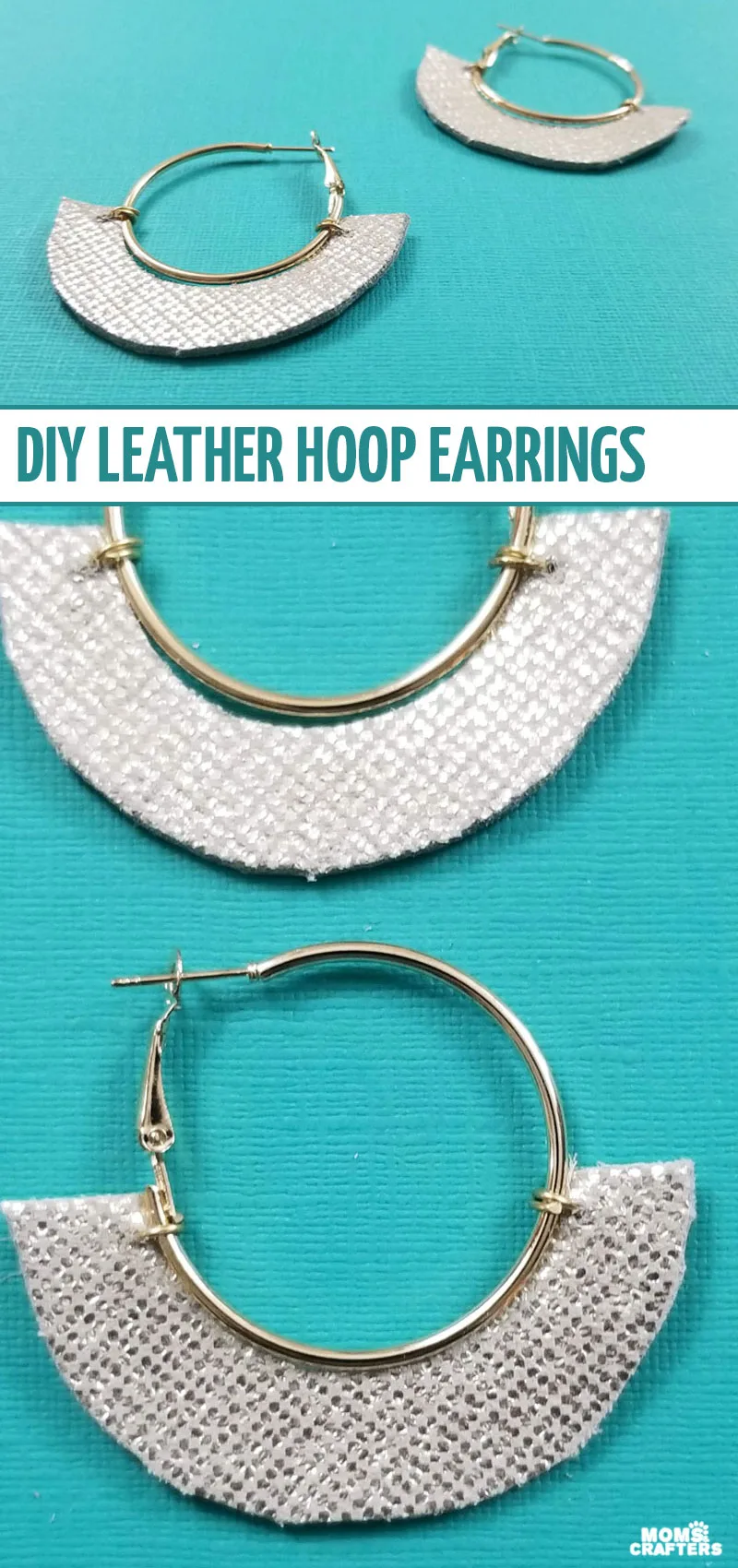 Make some cool leather hoop earrings - a fun and easy jewelry making project for beginners!