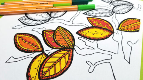 Fall Adult Coloring Page – Free Printable!