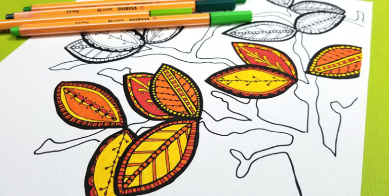 Fall Adult Coloring Page – Free Printable!