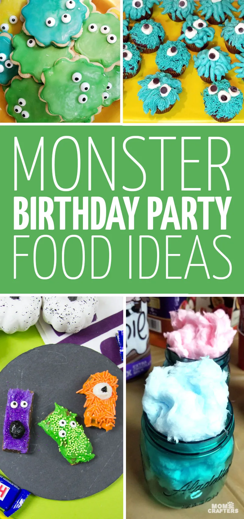 Click for some cool monster birthday party food ideas - perfect for a first, second, third, or fourth birthday theme!
