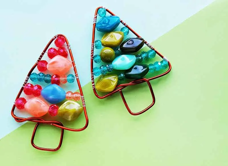 how to make wire and bead christmas ornaments