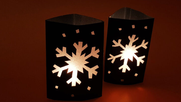 DIY Snowflake Lantern – Free Template