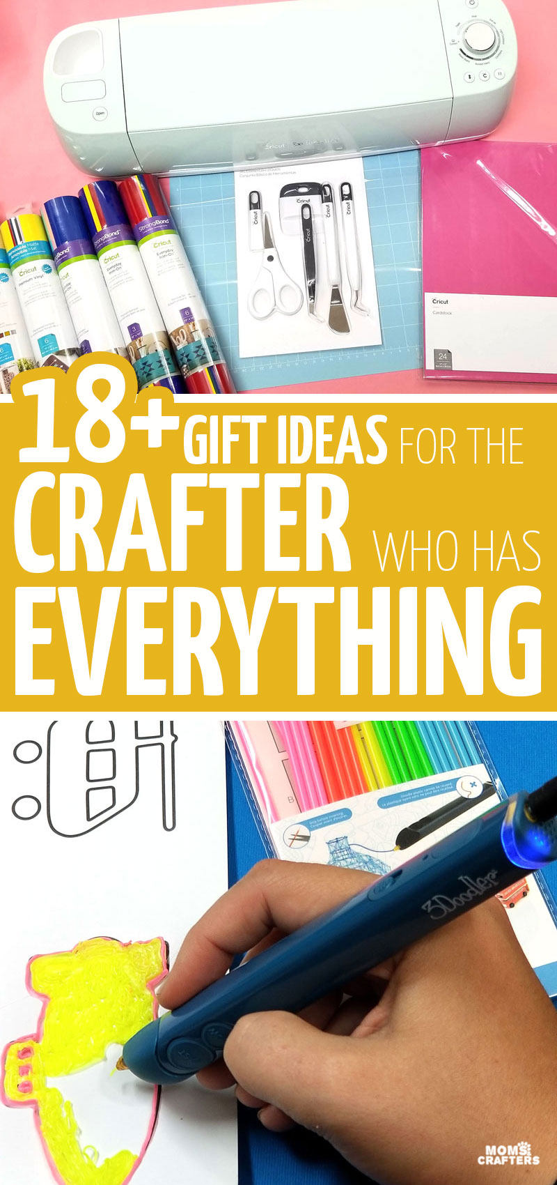 click for gift ideas to buy for creatives and unique gifts for the crafter who has everything! These cool crafting gadgets, merch, and supplies are buth affordable and luxurious and everything in between.