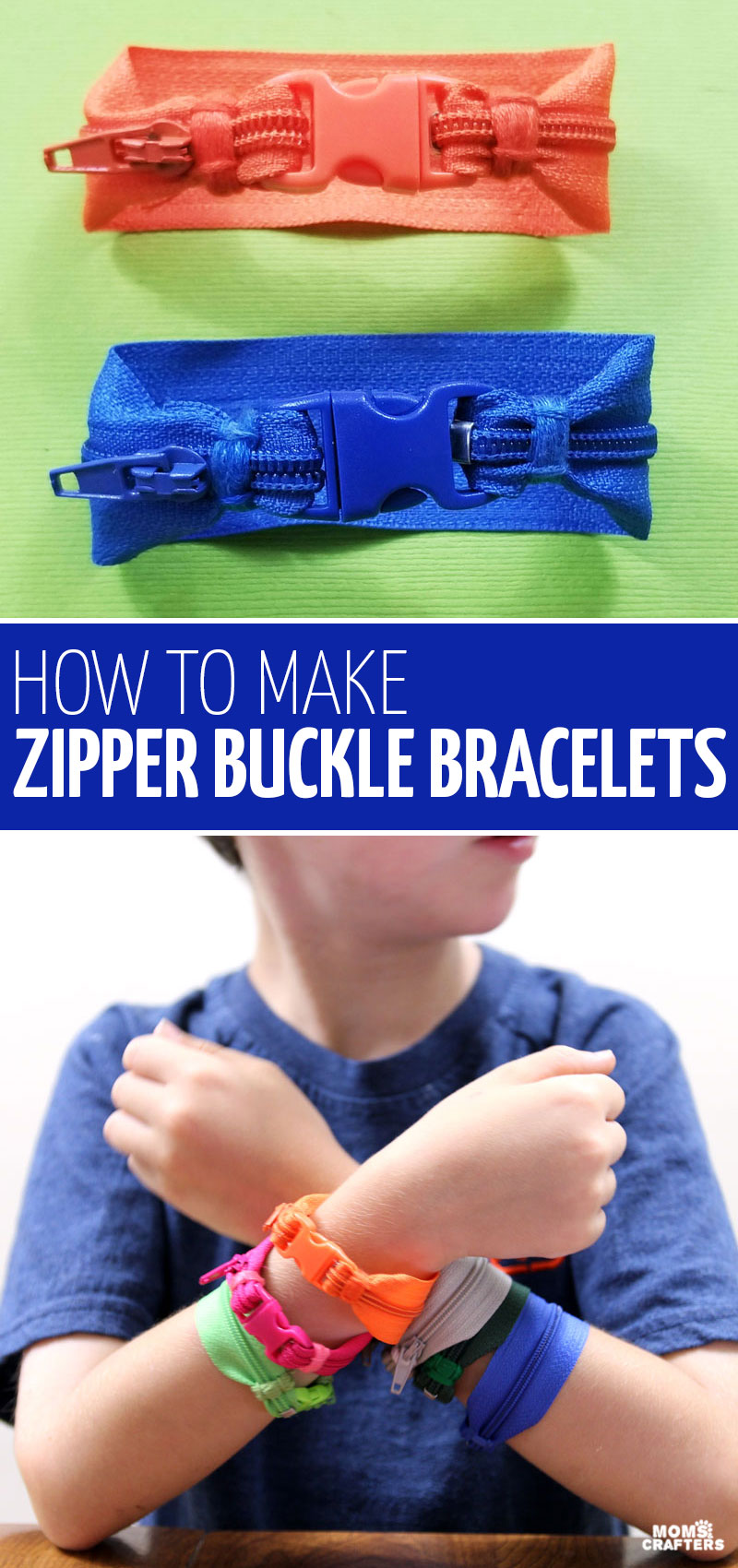 Click to learn how to make a zipper bracelet and a fun DIY fidget toy for travel! This cool craft for tween boys and girls or for kids makes a fantastic DIY gift idea too!