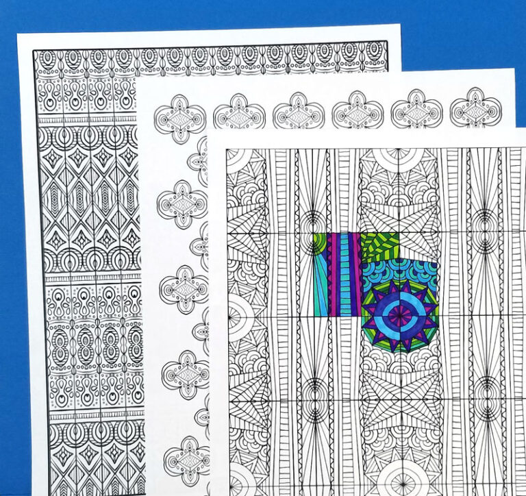 Free Printable Pattern Coloring Pages for Adults * Moms and Crafters