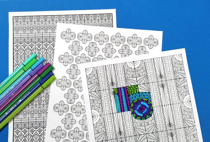 Free Printable Pattern Coloring Pages for Adults * Moms and Crafters