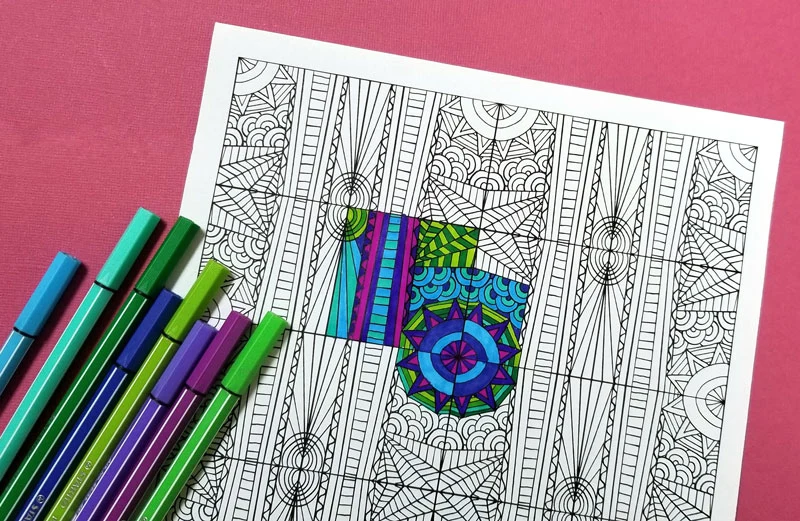 Pattern coloring pages for grown-ups