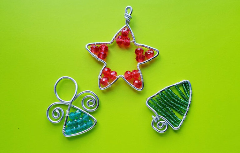 Wire Wrapped Ornaments – Wire Wrapped Star and Angel
