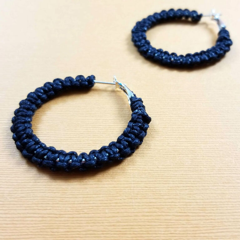 String Wrapped Hoop Earrings – String or Wire