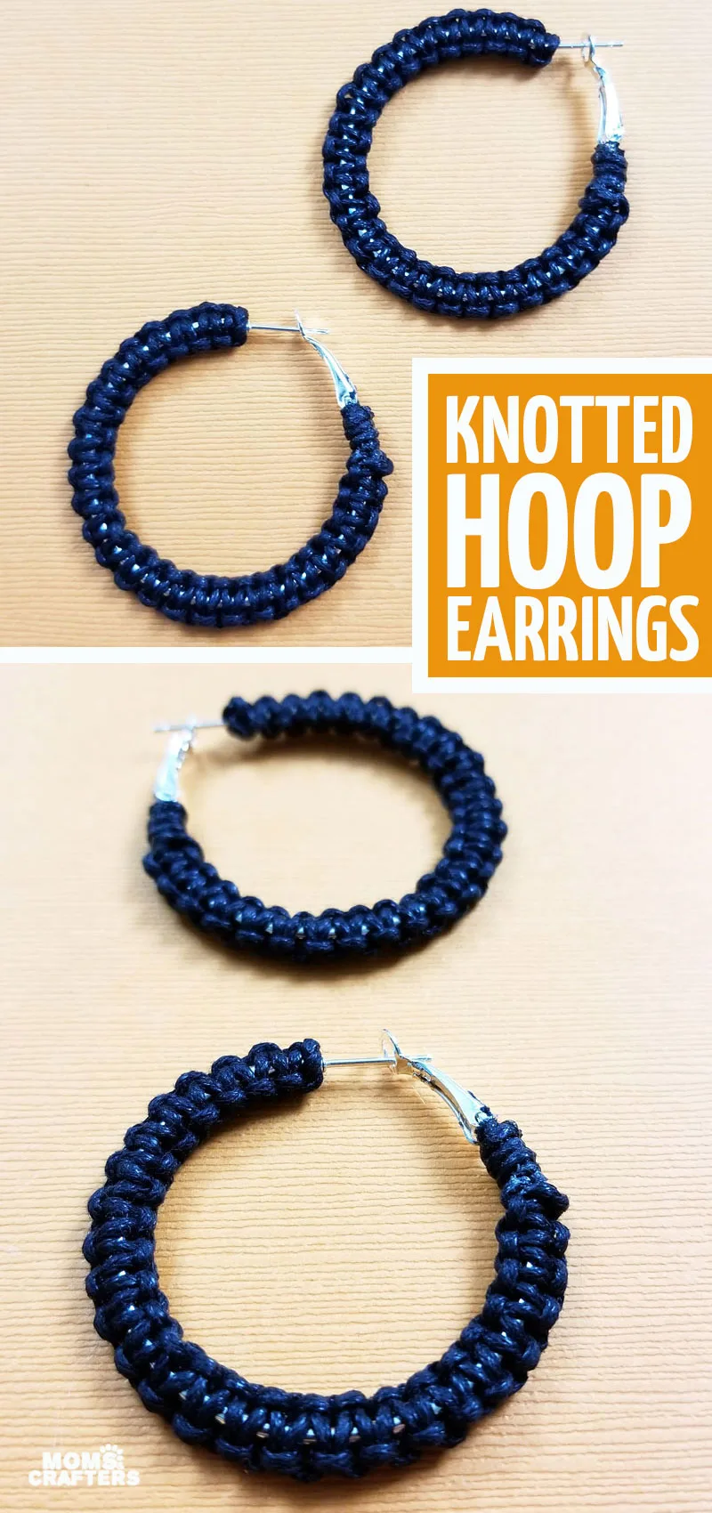 These DIY hoop earrings are so cool - and a fun jewelry making craft for beginners! This DIY jewelry project is perfect for teens and tweens.