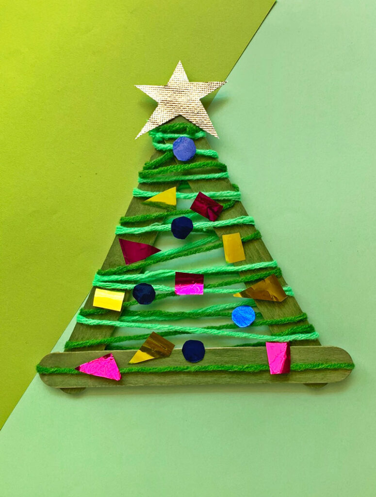 craft stick christmas tree ornament