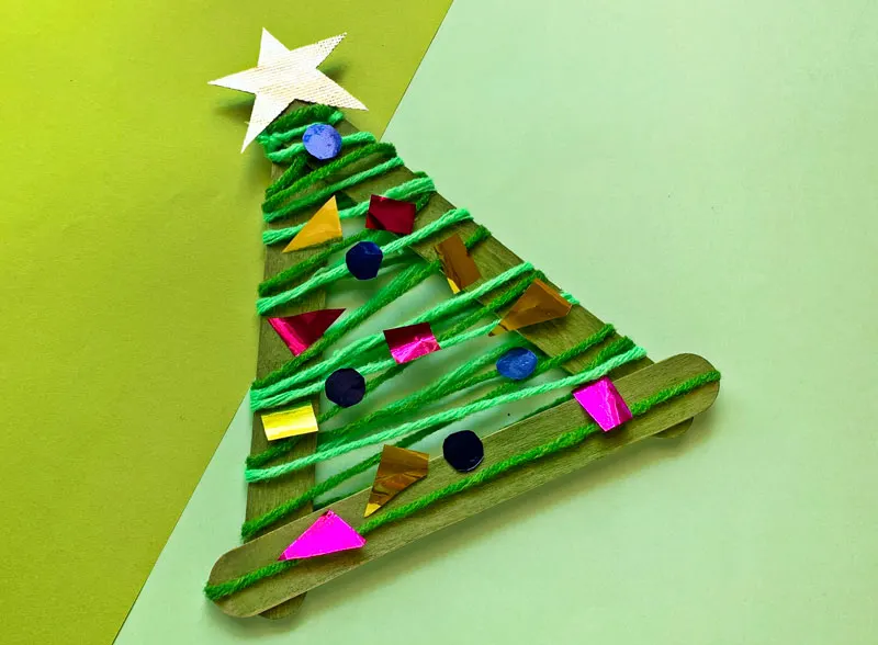 craft stick christmas tree ornament