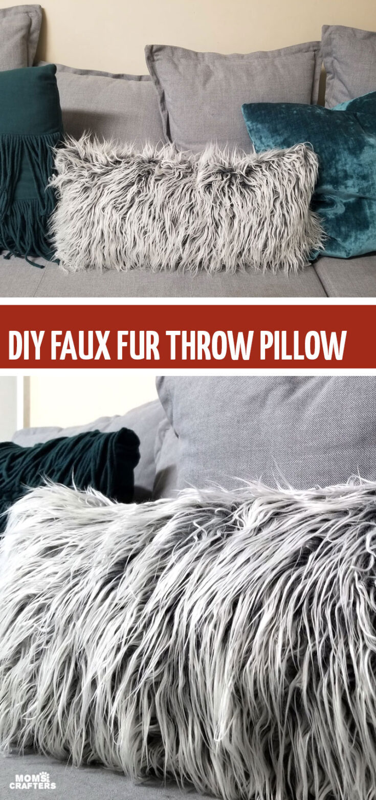 DIY Fur Pillow How to Sew with Faux Fur for your living room!