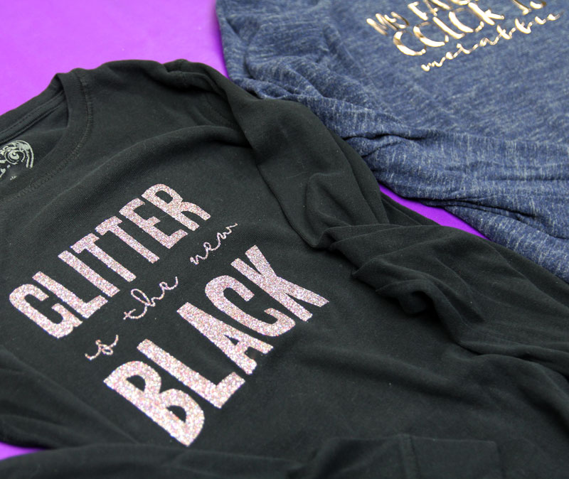 How to Make a Tshirt with Cricut - Foil and Glitter Vinyl