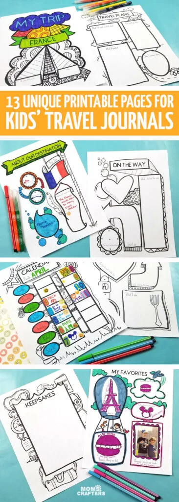 A travel journal for kids is a great way for them to keep memories and they make fantastic travel activities for kids!