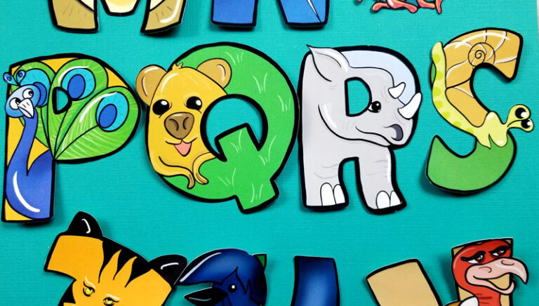 Print and Craft the Cutest Animal Alphabet Puppets! * Moms and Crafters