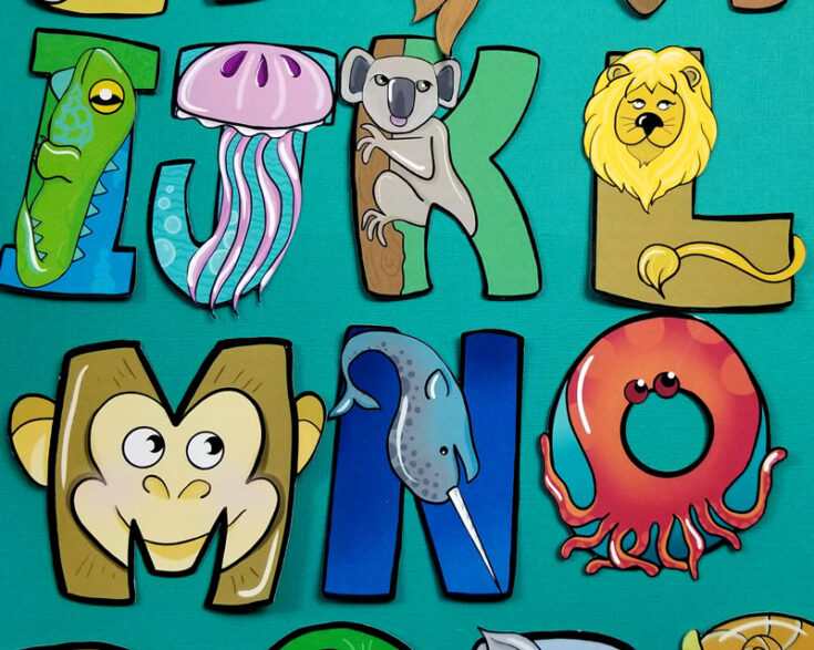 Print and Craft the Cutest Animal Alphabet Puppets! * Moms and Crafters