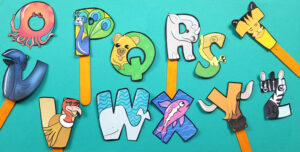 Print and Craft the Cutest Animal Alphabet Puppets! * Moms and Crafters