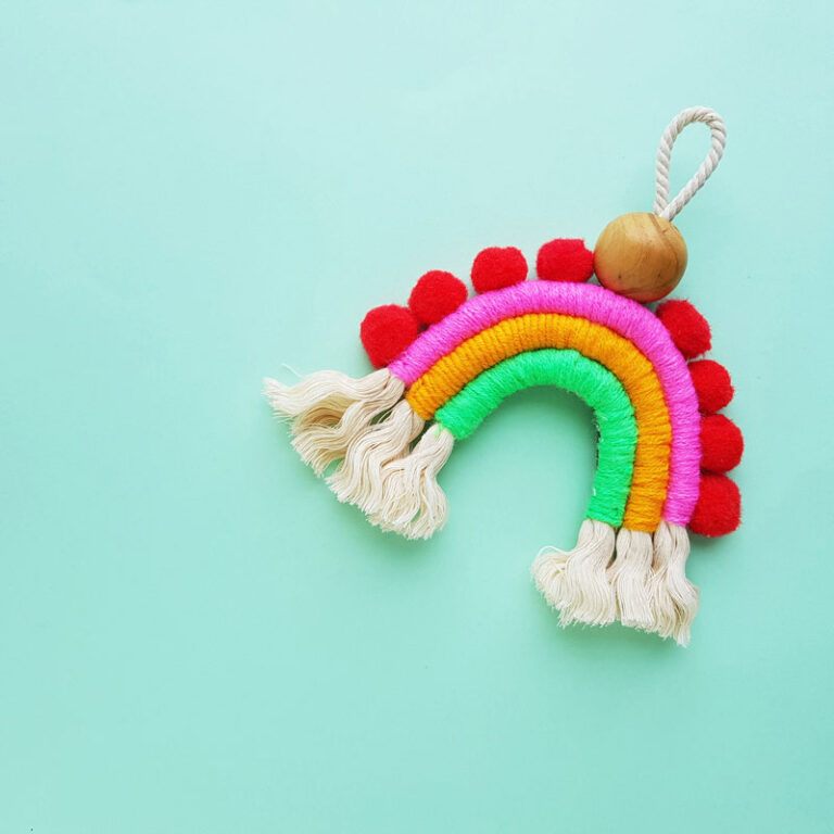 Craft a Macrame Rainbow that's Happy, and so easy