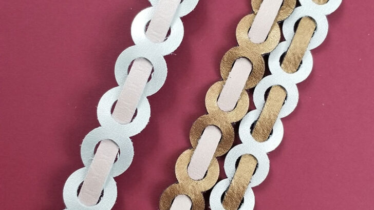 How to make a woven leather bracelet – FREE cut file and template!