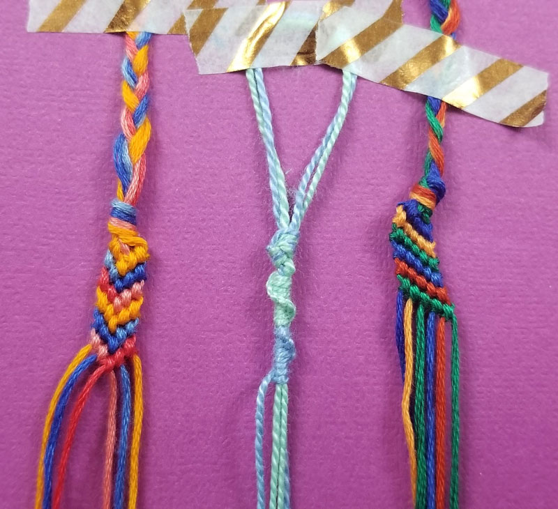 Tutorial for a Macrame Loop Closure for Alpha Patterns - friendship- bracelets.net