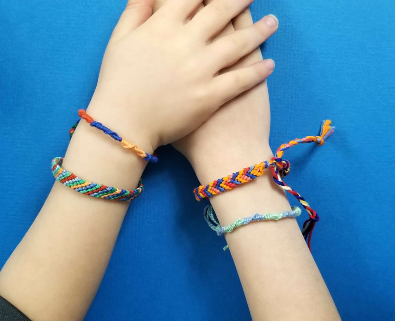 Kids Craft Rainbow Friendship Bracelets  My Poppet Makes