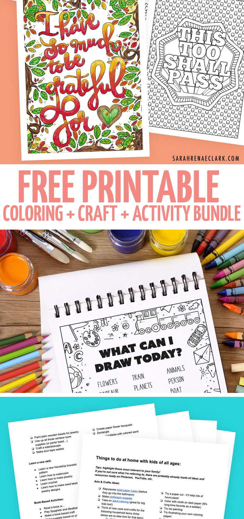 HUGE Free Printable Boredom Busters Bundle * Moms and Crafters