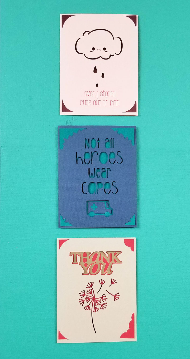 Encouragement Cards made with Cricut Joy - Dukes and Duchesses