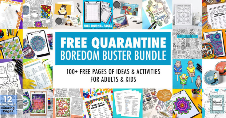 HUGE Free Printable Boredom Busters Bundle * Moms and Crafters