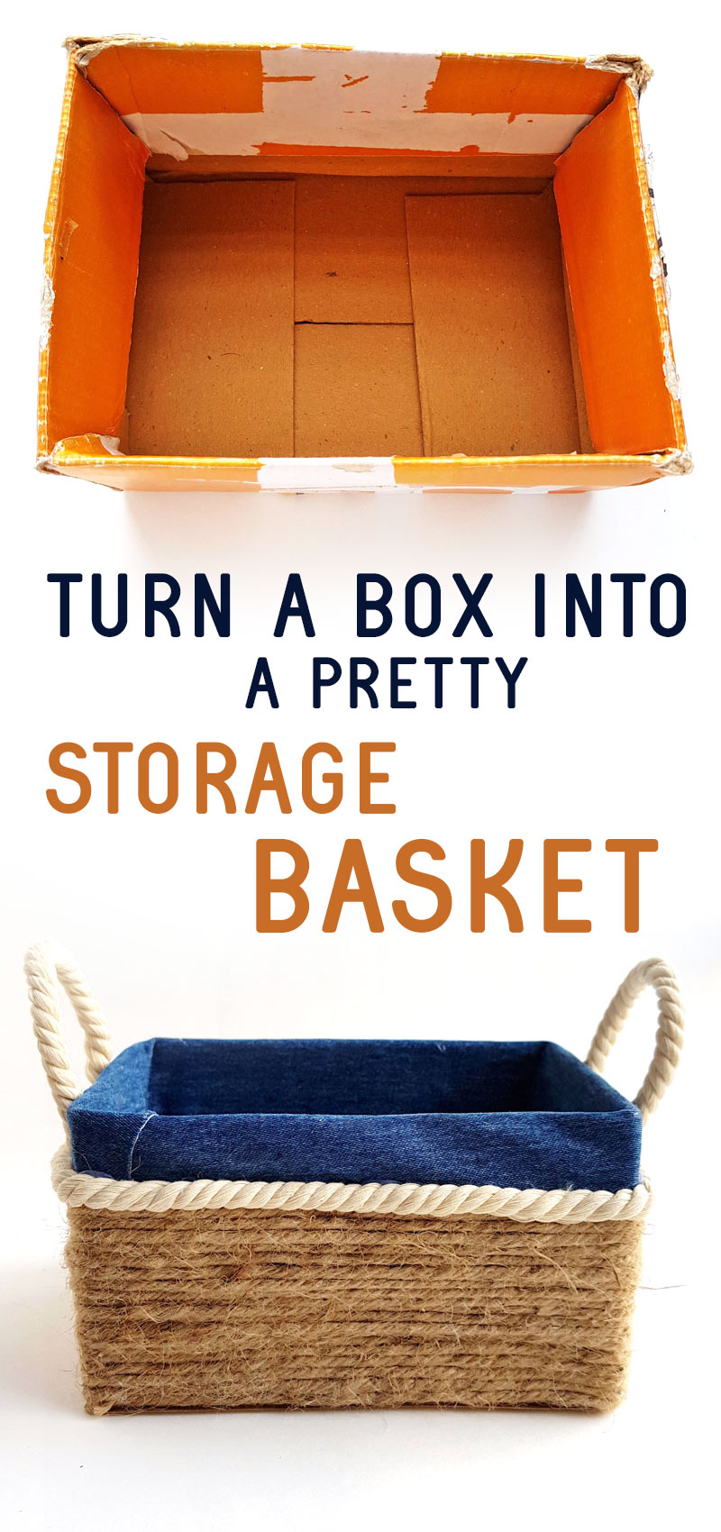DIY Storage Bin from a Cardboard Box * Moms and Crafters