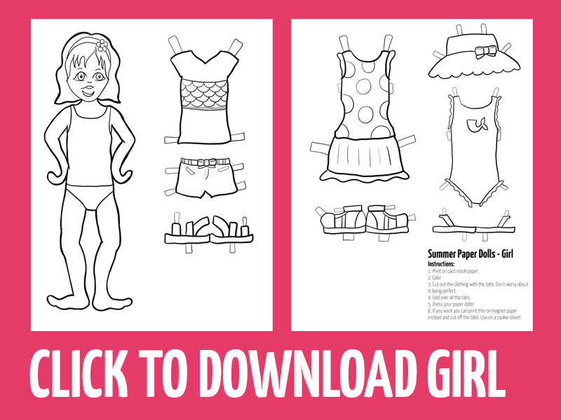 click to download summer paper craft for girls