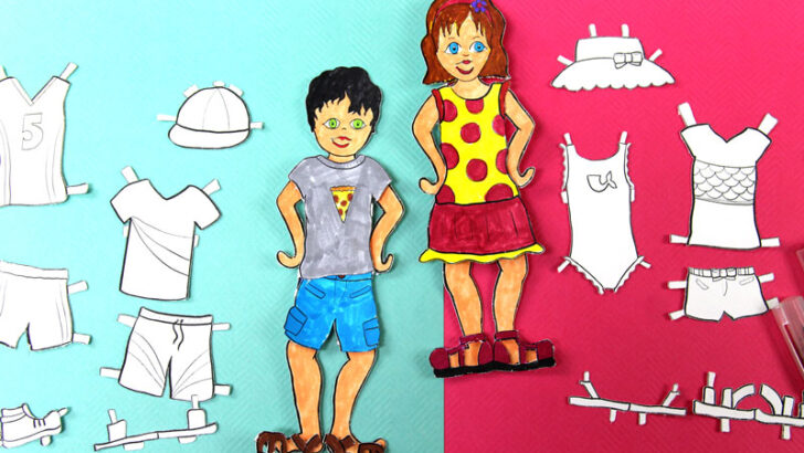 Summer Paper Craft: Color-in Dress Up Dolls