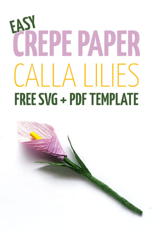 Calla Lily Template - Crepe Paper Flowers * Moms and Crafters