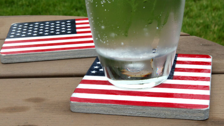 American Flag Coasters – Made from parade flags!