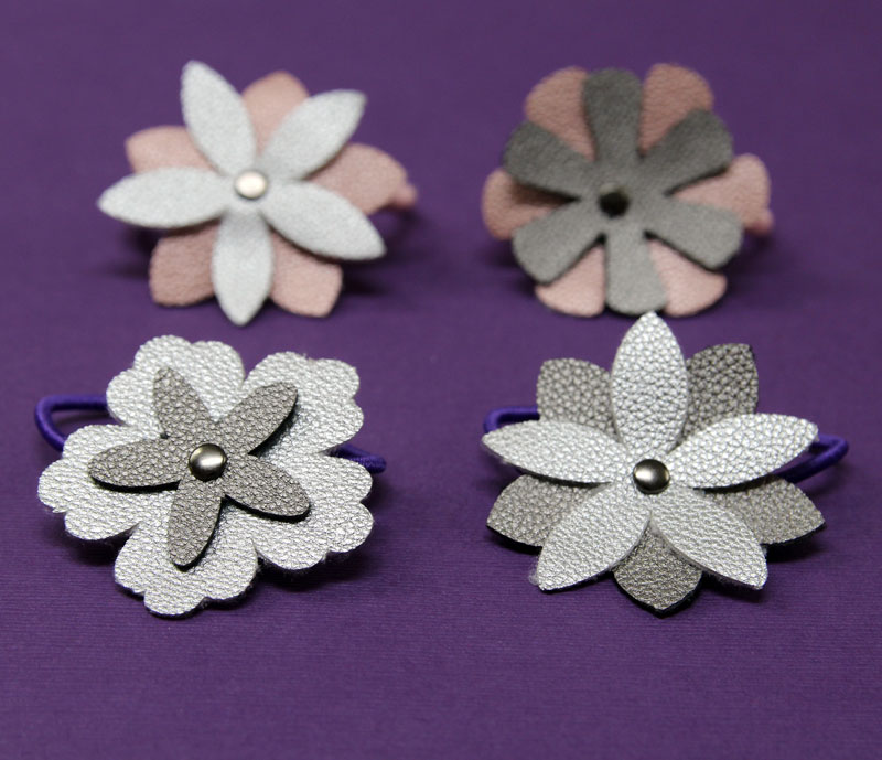 DIY Leather Flower Pins