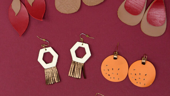 DIY Leather Earrings + Cricut Tips and Tricks