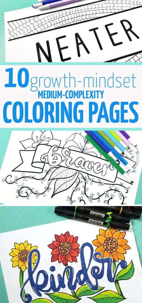 Motivating coloring pages