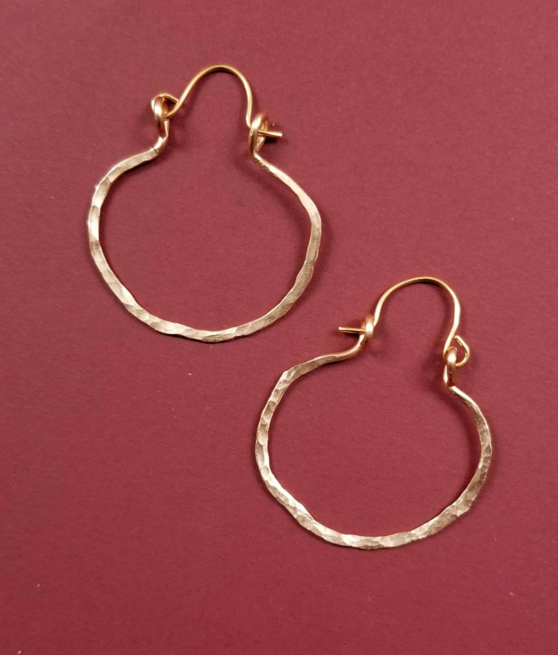 hammered hoop earrings v2