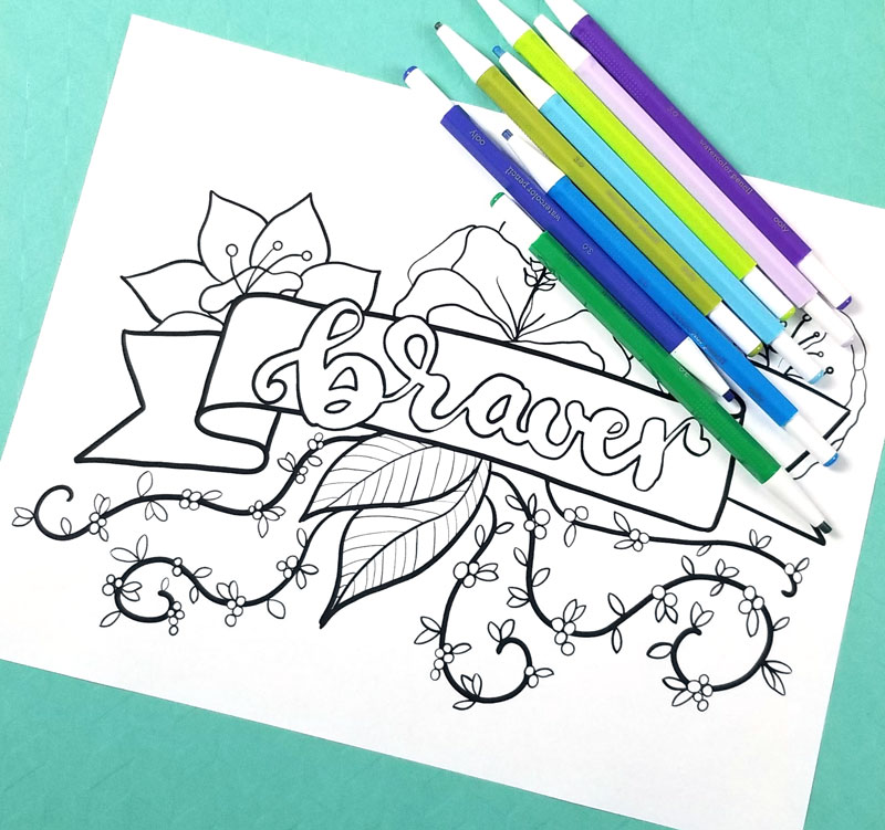 Motivational Coloring Pages for Teens and Adults * Moms and Crafters