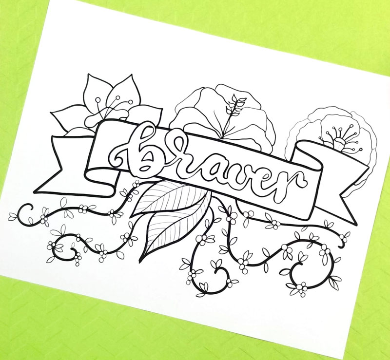 Motivational Coloring Pages for Teens and Adults * Moms and Crafters