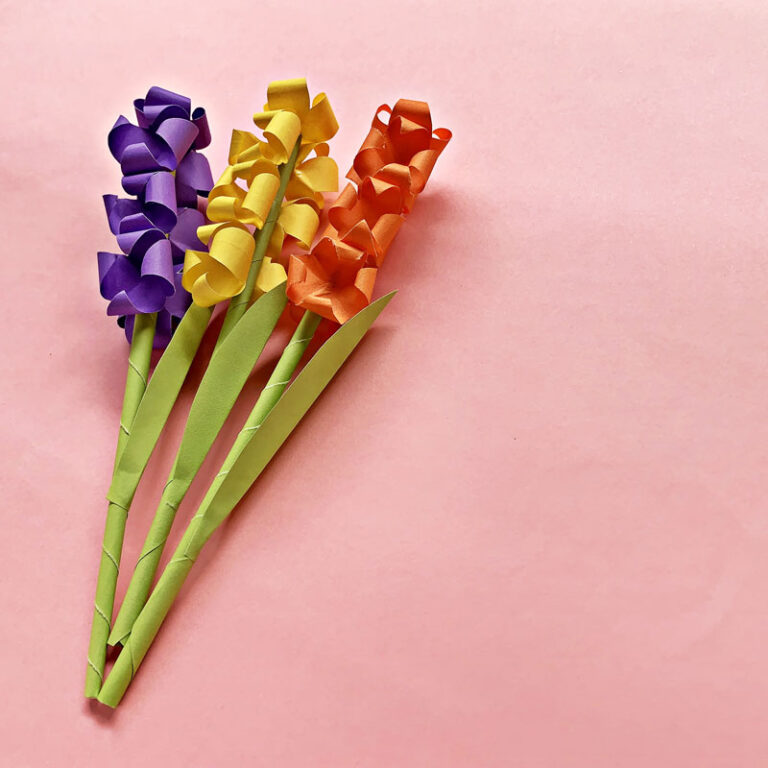 Paper Hyacinth Flower Free Template * Moms and Crafters