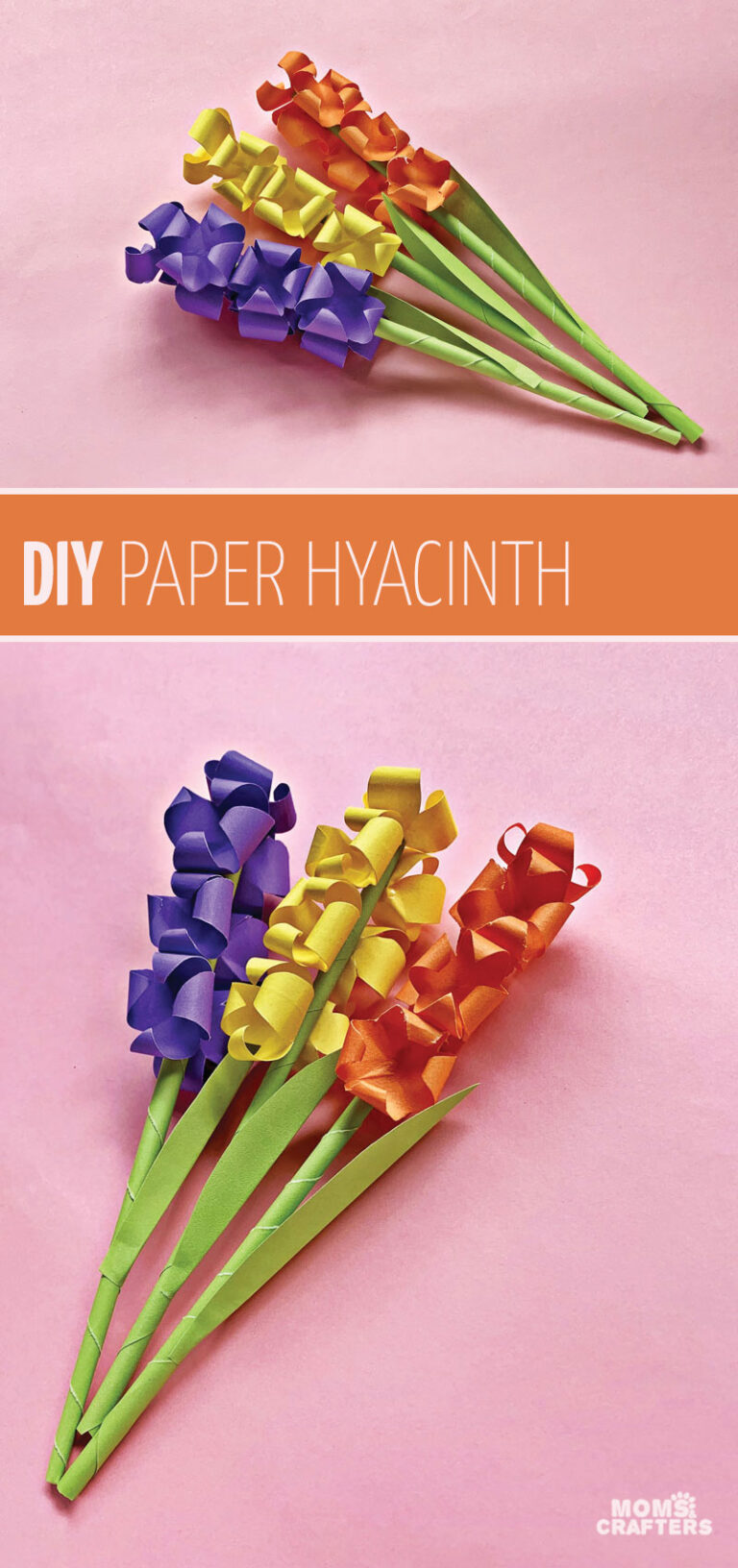 Paper Hyacinth Flower Free Template Moms And Crafters