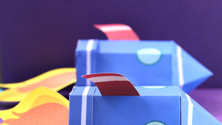Paper Rocket Template – for favor boxes or paper toys!